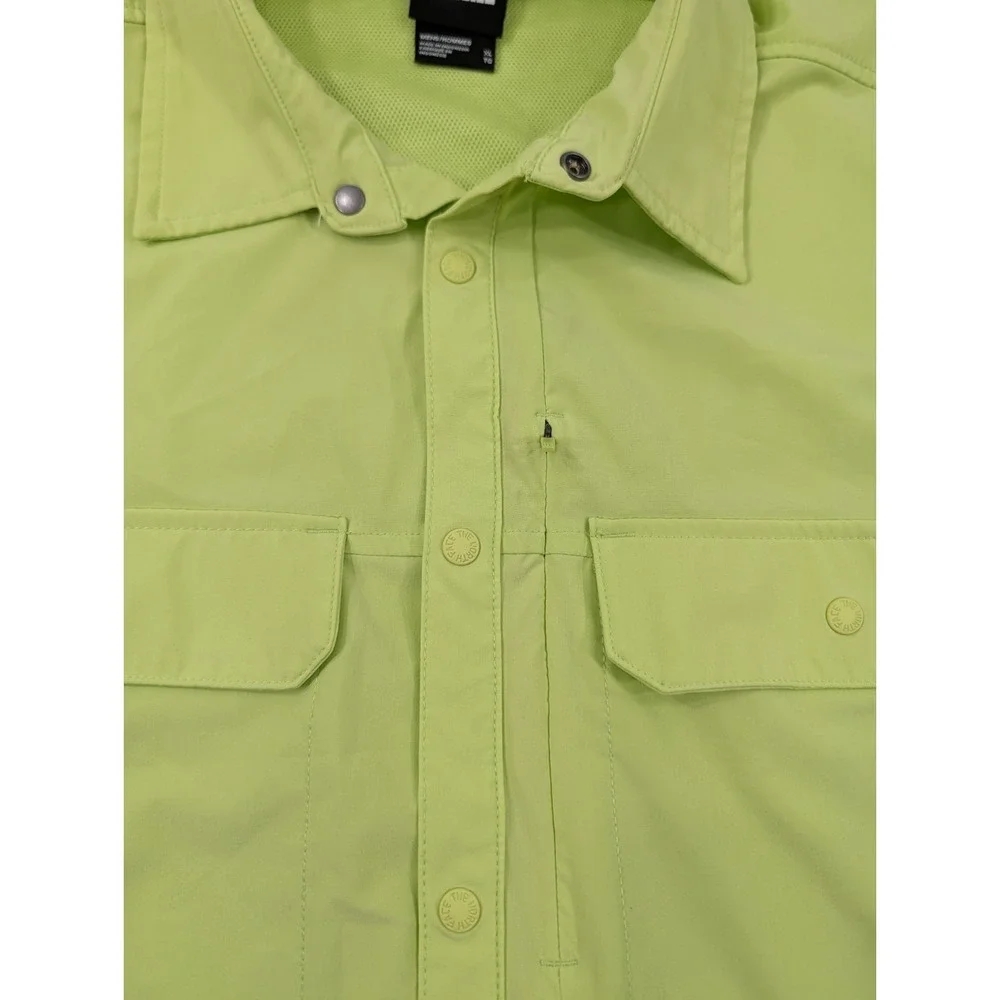 The North Face Men's XL Sniktau Short Sleeve Shirt High‎ Vis Neon Green Vented